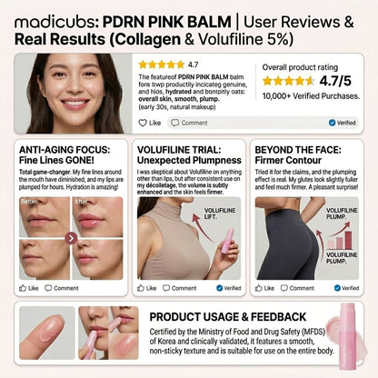 💗 Developed in Korea | Anti-Aging | Moisturizes & Smooths Skin | Plumps Lips, Bust, & Hips | Improves Dark Spots | Firms Skin | Pink Collagen Multi-Effect Plumping Serum Stick