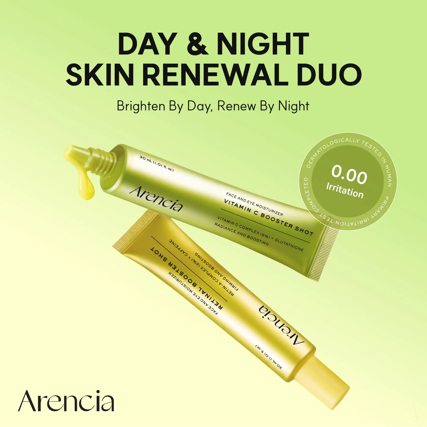 "Skin-Renewing" Dual-Action Duo — A pairing of Vitamin C and retinal that works synergistically day and night to brighten the complexion, refine pores, deeply hydrate, and fade dark spots.