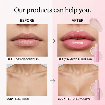 💗 Developed in Korea | Anti-Aging | Moisturizes & Smooths Skin | Plumps Lips, Bust, & Hips | Improves Dark Spots | Firms Skin | Pink Collagen Multi-Effect Plumping Serum Stick
